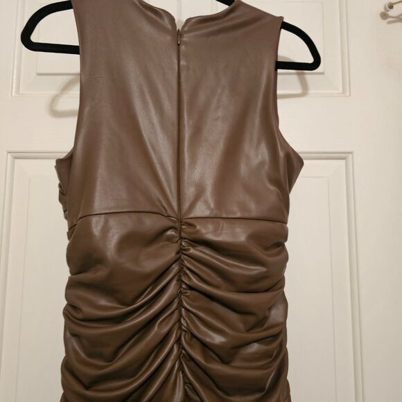 Faux Leather Dress - Picture 6 of 9